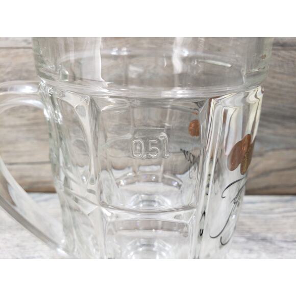 Freiburger Pilsner Clear Glass Beer Stein 0.5L - Picture 5 of 10